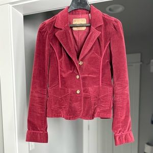 Levi Strauss Maroon Velour Blazer